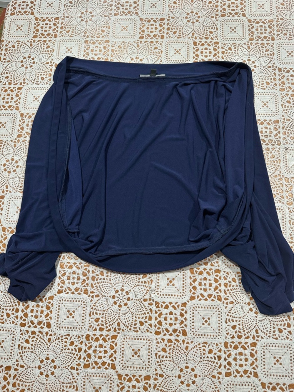 Tiana B. Deep Navy Open-Front Cardigan